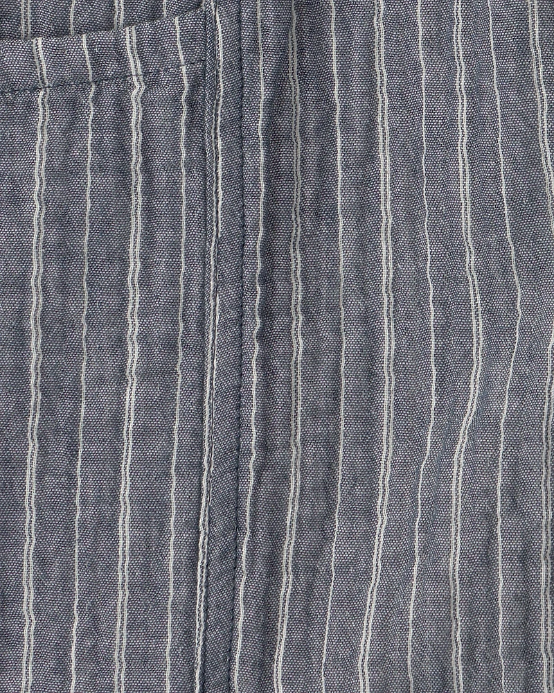 Boys 2-Piece Organic Cotton Gauze Short Set Cream