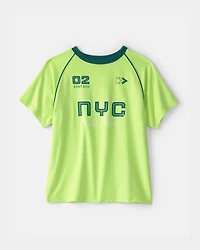 Boys NYC Active Graphic Tee - Green