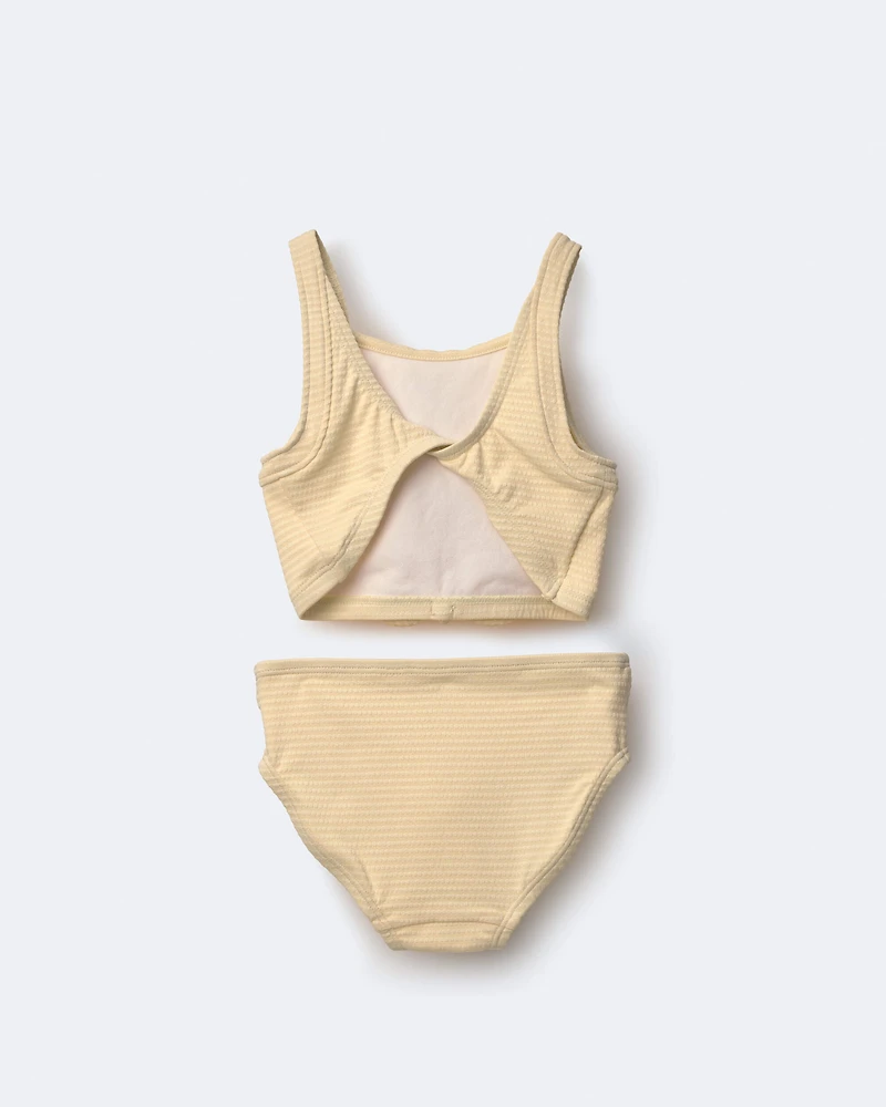 Toddler Girl Bow Tankini - Yellow