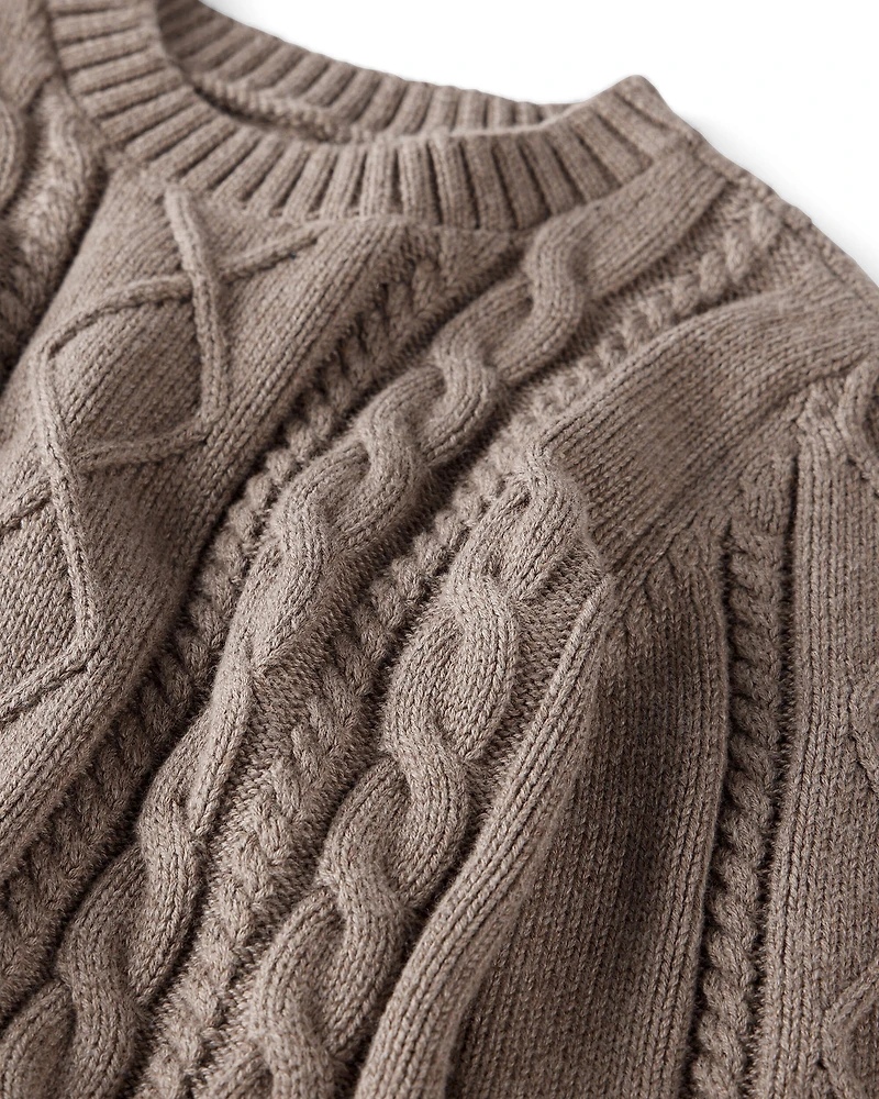 Toddler Organic Cotton Cable Knit Sweater