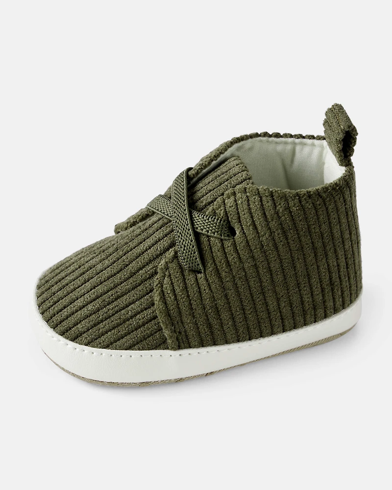 Baby Boy Corduroy High-Top Casual Sneakers - Green