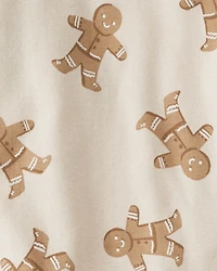 Baby Organic Cotton Pyjamas Set Gingerbread Man Print