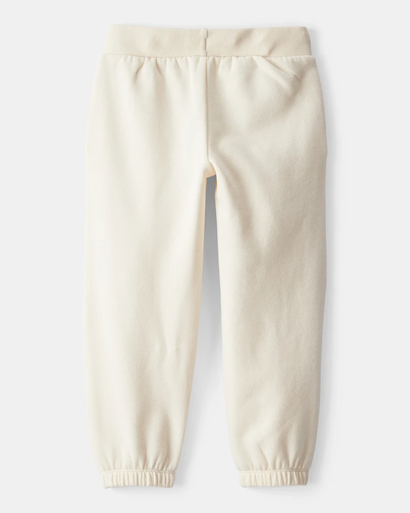 Toddler Girl DayDream Fleece Drawstring Joggers - White