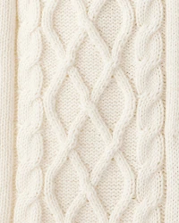 Baby Boy Long-Sleeve Cableknit Jumpsuit - Cream