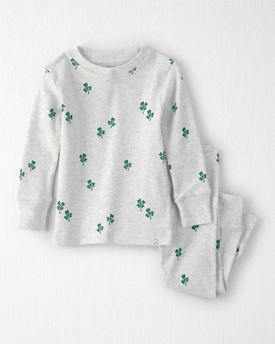 Baby Organic Cotton Pyjamas Lucky Clovers Print