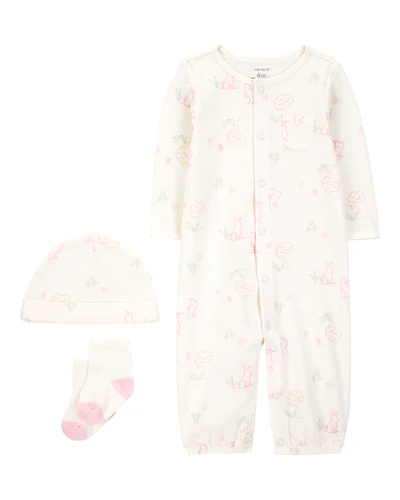 3-Piece Bunny Converter Gown & Cap Set