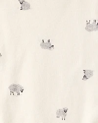 Baby Boy 3-Piece Striped Sheep Print Long-Sleeve Bodysuits & Pant Set - White/Black