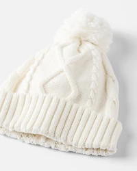 Toddler Organic Cotton Cable Knit Hat