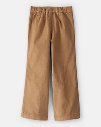 Girls Corduroy Wide-Leg Pants - Brown