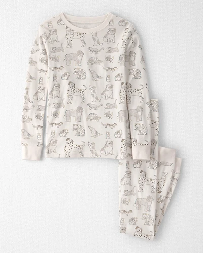 Kids 2-Piece Organic Cotton Pyjama Pet-Print