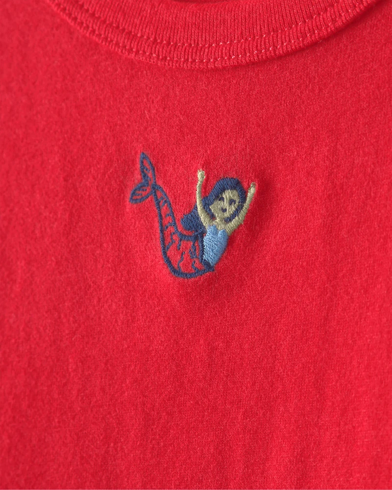 Baby Girl Mermaid Top - Red