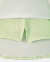 Girls Gingham Active Dress - Green