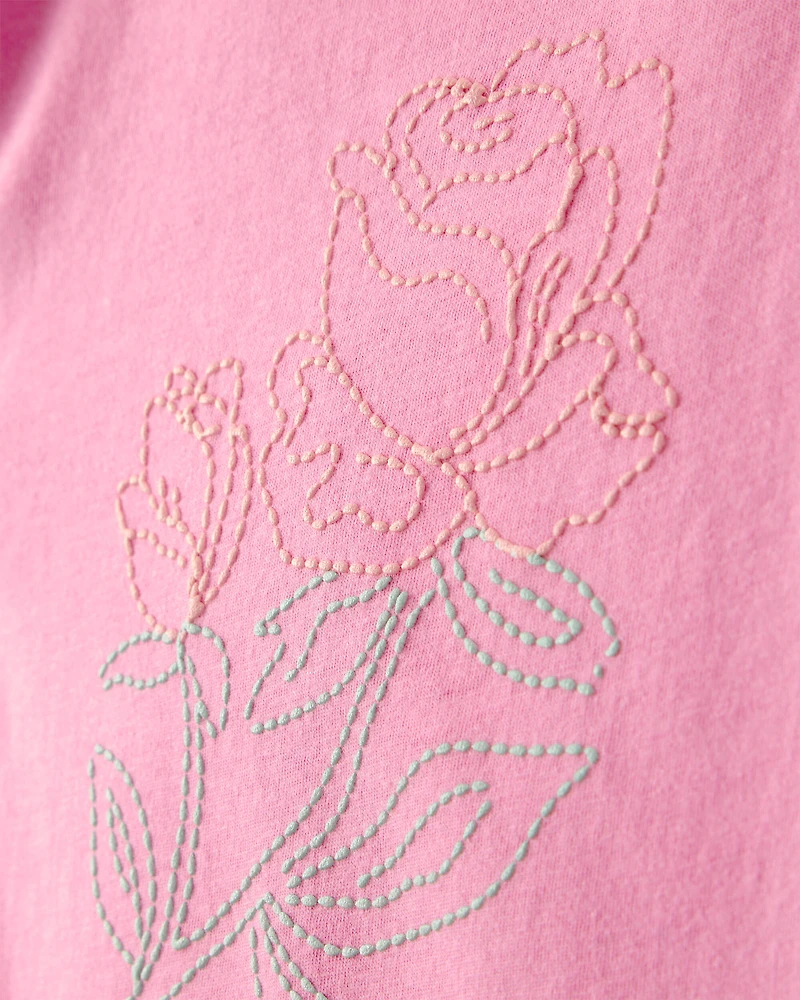 Baby Girl 2-Piece Floral Top & Skort Set - Pink