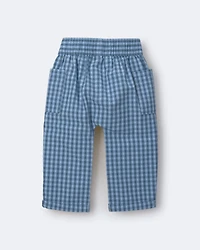 Toddler Seersucker Playground Pant with Pockets - Blue