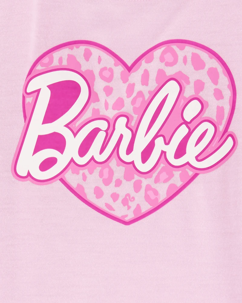 Kid Barbie Loose-Fit 2-Piece Pyjamas - Pink