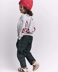 Toddler Santa Hat Dolman-Sleeve Sweatshirt - Heather Grey