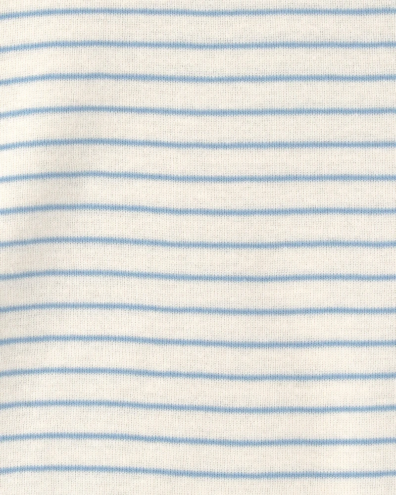 Baby Boy 4-Pack Lion Long-Sleeve Bodysuits - Blue/Grey/Ivory