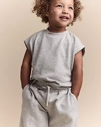 Toddler Girl Linda Wide Leg Pant - Heather Grey