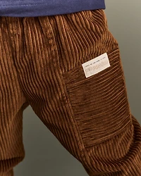 Toddler Boy Corduroy Pocket Pant - Cinnamon