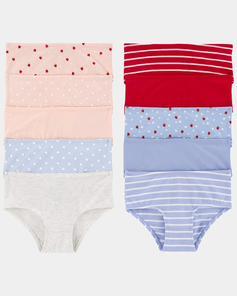 Toddler Girl 10-Pack Strawberry Print Brief Underwear