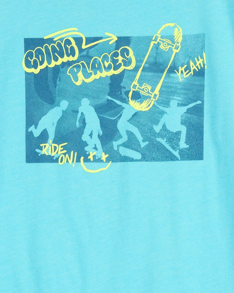 Boys Going Places Short-Sleeve Graphic Tee - Turquoise