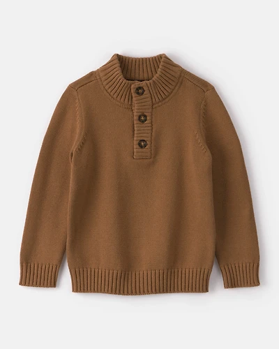 Toddler Boy Brown Pullover Sweater