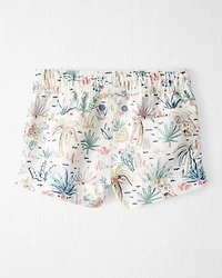 Baby Boy Recycled Tropical-Print Swim Trunks