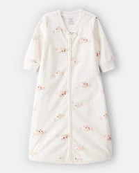 Baby Koala Print Loose Fit Long-Sleeve Wearable Blanket - White