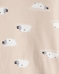 Baby Boy Penguin & Polar Bear 100% Cotton Loose Fit 4-Piece Pyjamas - Grey