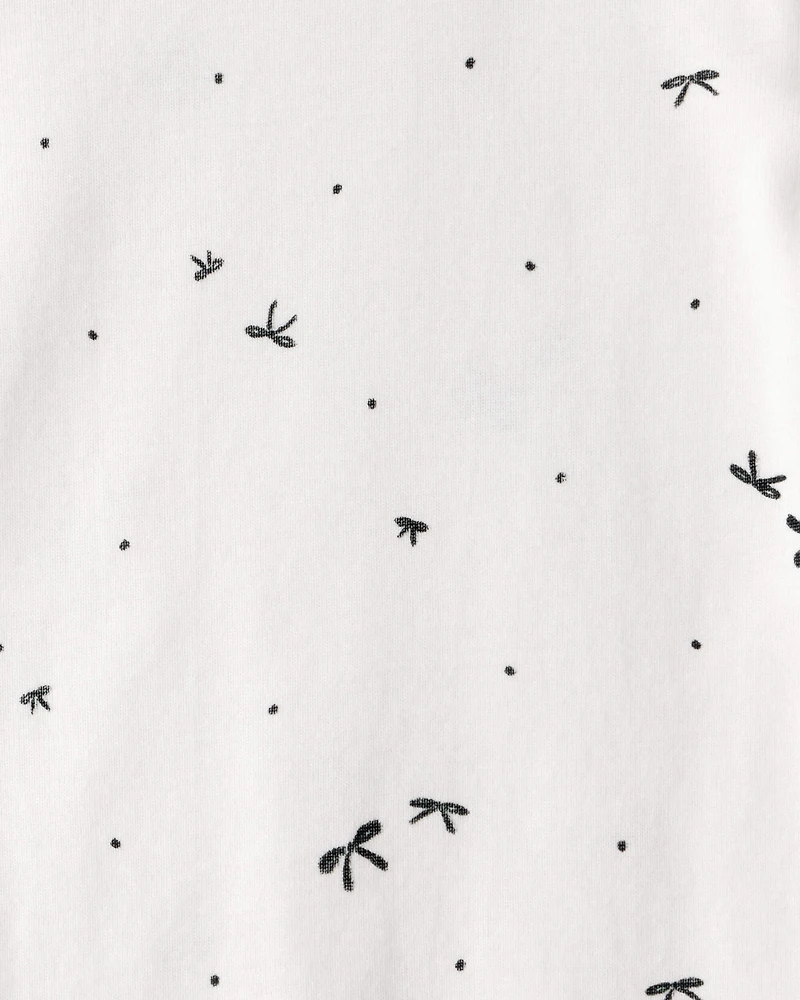 Baby Girl 3-Piece Bow Fleece Long-Sleeve Bodysuit & Pant Set