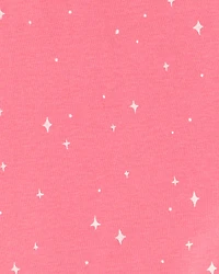 Girls 4-Piece Unicorn 100% Cotton Snug Fit Pyjama Set - Coral/Pink