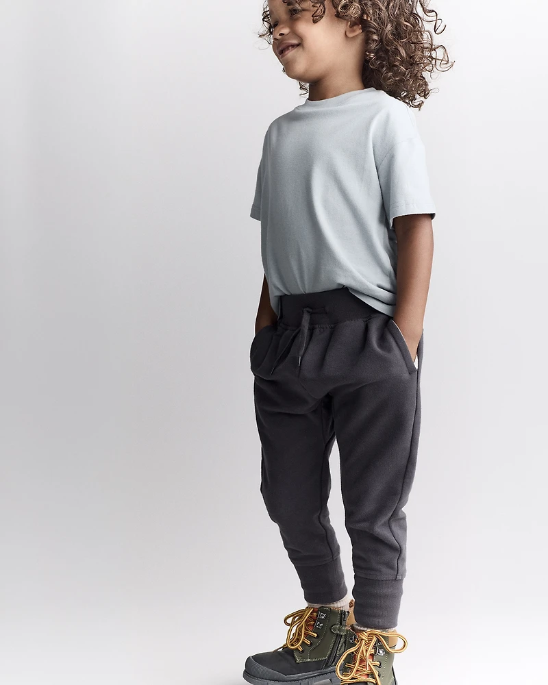 Toddler Neutral Short-Sleeve Relaxed Graphic Tee - Light Blue
