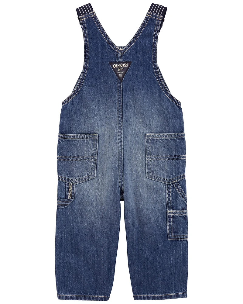 Baby Classic Denim Overalls: Removed Patch Remix