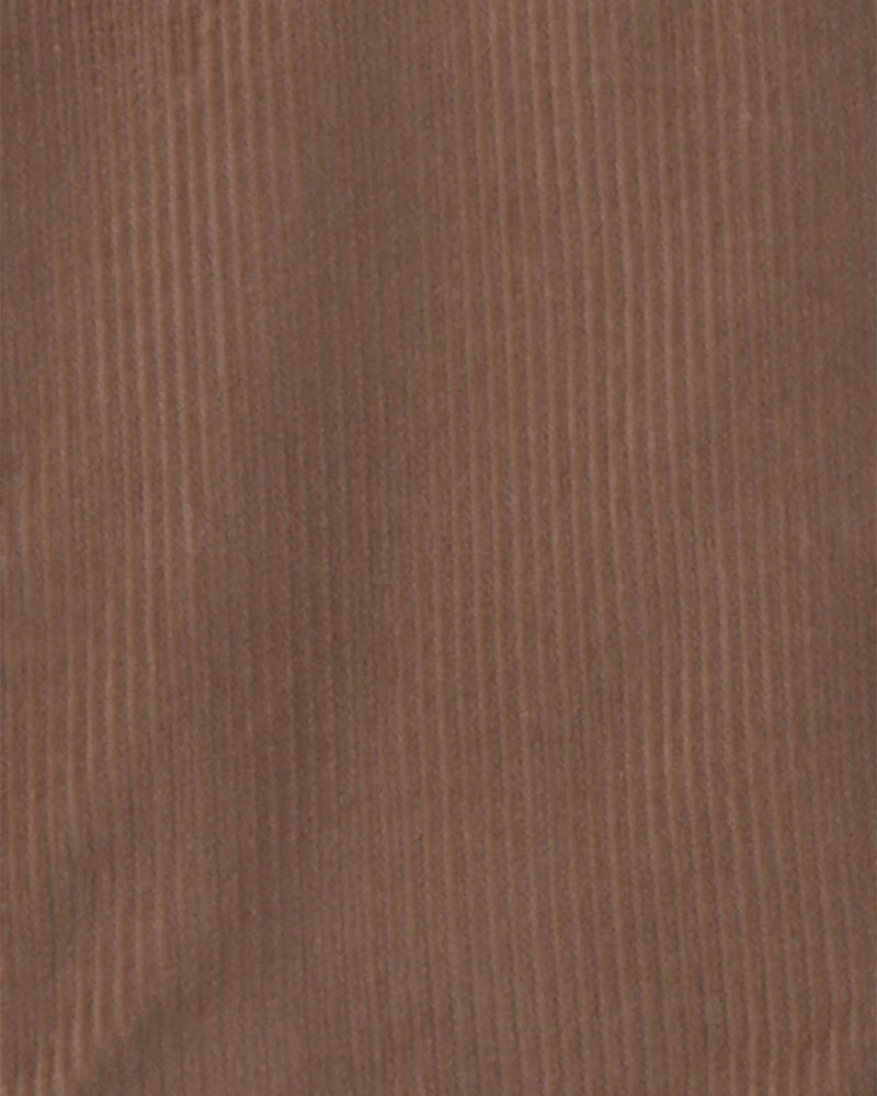 Baby Boy 2-Piece Twill Long-Sleeve Overall Set - Brown