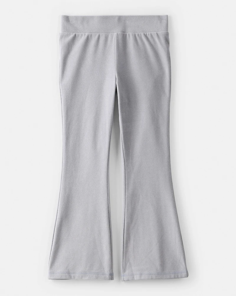 Girls Microfleece Flare Pants - Grey