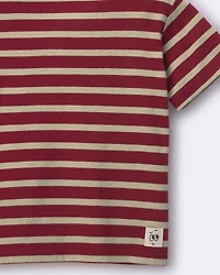 Toddler Boy Relaxed Tee Stripes - Burgundy