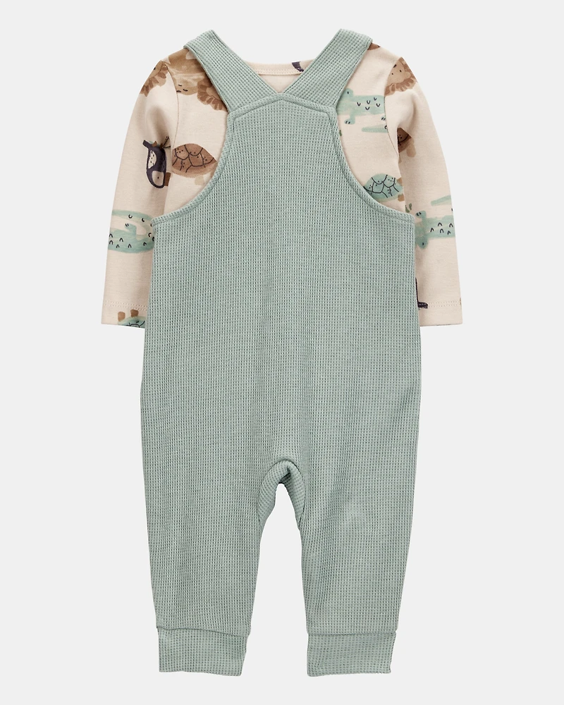 Baby Boy 2-Piece Long-Sleeve Tee & Thermal Coverall Set