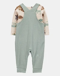 Baby Boy 2-Piece Long-Sleeve Tee & Thermal Coverall Set