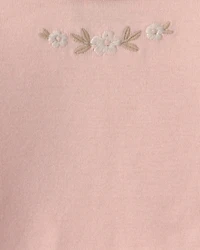 Baby Girl 3-Piece Flowers Bodysuit & Pant Set - Pink/Ivory