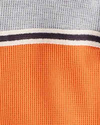 Boys Colourblock Thermal Long-Sleeve Tee - Orange/Grey