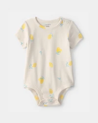 Baby Lemon Graphic Bodysuit - Ivory