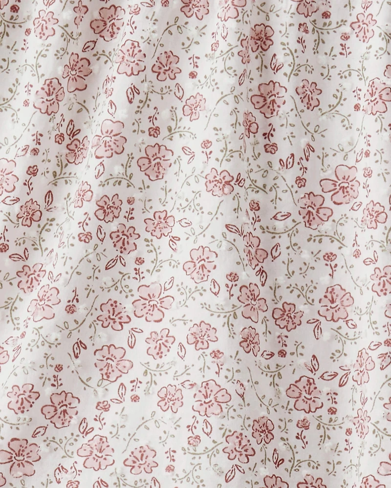Girls Organic Cotton Dress Prairie Blossom Print