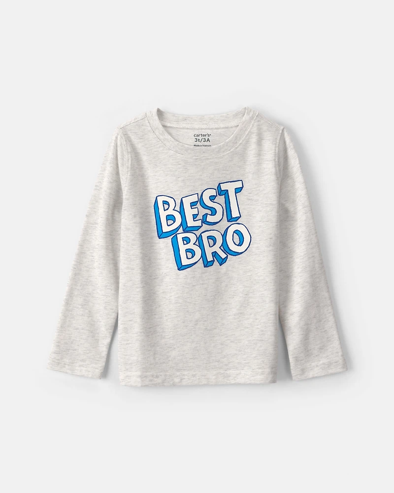 Toddler Boy 'Best Bro' Long-Sleeve Graphic Tee - Grey