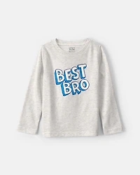 Toddler Boy 'Best Bro' Long-Sleeve Graphic Tee - Grey