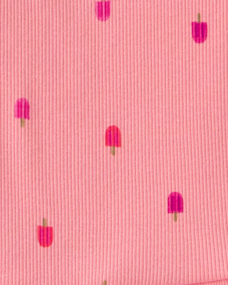 Toddler Girl 2-Piece Popsicle Top & Short Set - Pink