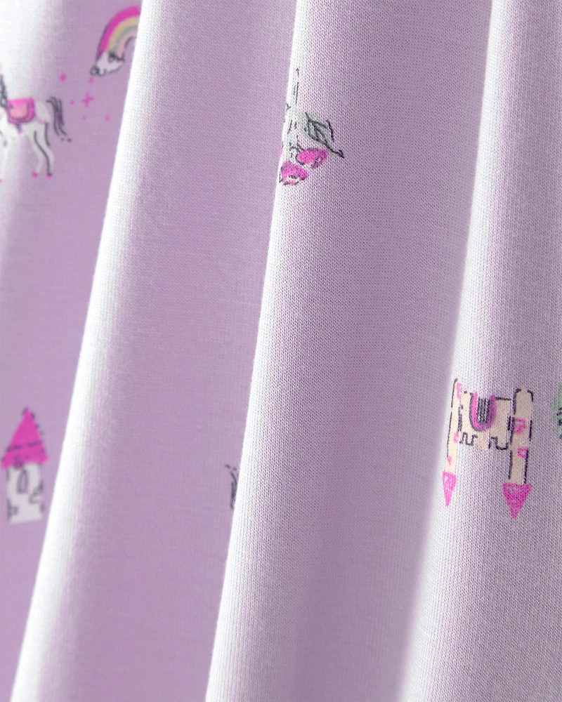 Baby Girl Fairytale 2-Way Zip PurelySoft Sleeper - Purple