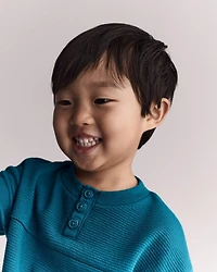 Toddler Boy Henley Tee - Green