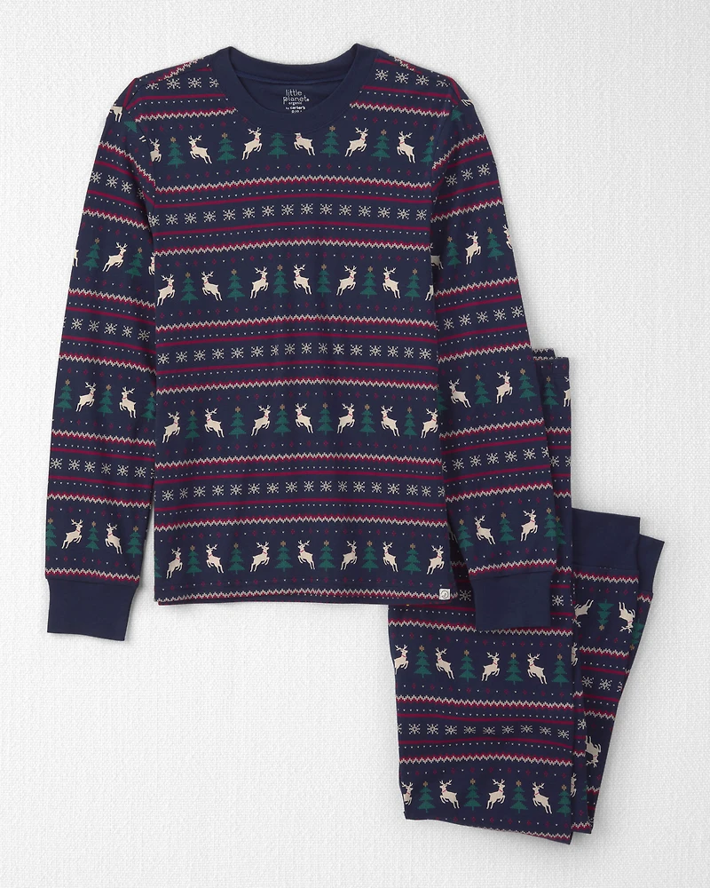 Adult 2-Piece Organic Cotton Fair Isle Pyjamas