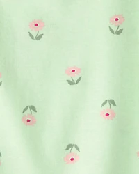 Toddler Girl Floral Top - Green