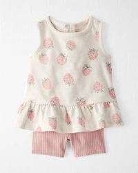 Baby Girl 2-Piece Set Made with Organic Cotton Berry Patch